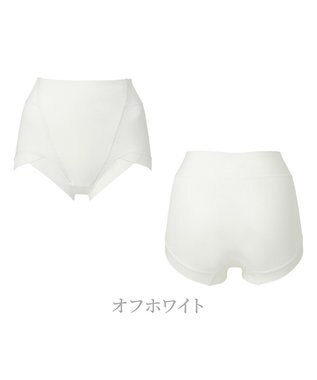 BRADELIS New York 【BRADELIS NewYork peace】綿混楽々dailyソフトショーツ25 補正下着 深め ヒップアップ お腹スッキリ オフホワイト