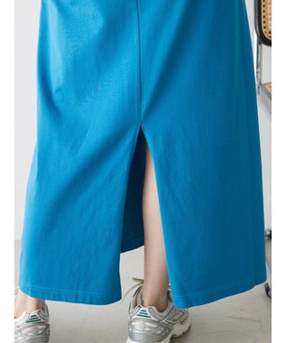 Green Parks ニットビスチェ付きカットソーワンピース Blue