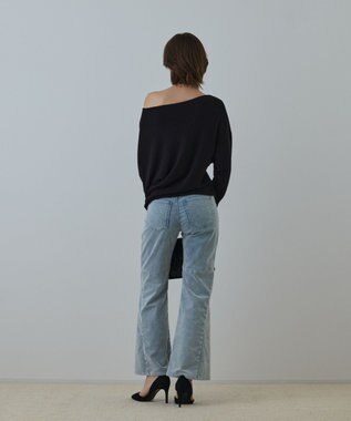 GRACE CONTINENTAL コーデュロイフレアパンツ ブルー