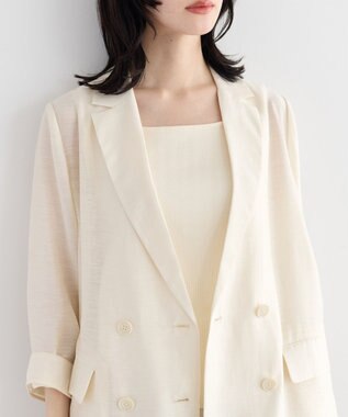 YECCA VECCA シアーテーラードジャケット Ivory