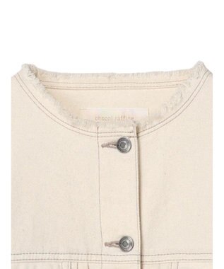 Green Parks ノーカラーカツラギジャケット Ecru