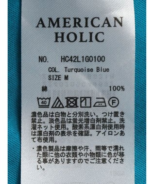 AMERICAN HOLIC 接触冷感フレンチスリーブカットチュニック Turquoise Blue