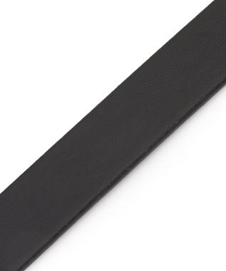 UNFILO オーバルバックル ベルト ブラック×シルバー