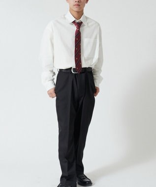 WEGO 【SCHOOLITEM】メンズエンブレム柄スクールネクタイ レッド