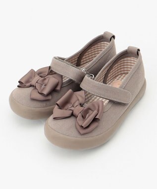 ANY KIDS リボンベルクロハンプバレエ ブラウン