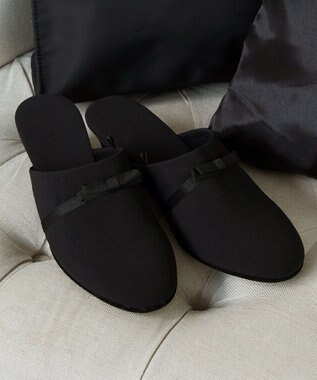 ANY SIS 【巾着ポーチ付き】リボンヒール スリッパ