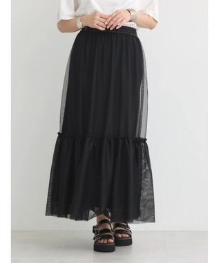 earth music&ecology Ｍｕｌｔｉｗａｙチュールスカート Black