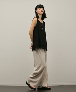 GRACE CONTINENTAL トリアセサイドラインパンツ ベージュ