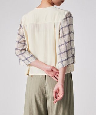 Paul Smith シアー チェック ブラウス エクリュ