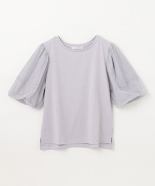 ANY チュールコンビパフスリーブプルオーバー グレー