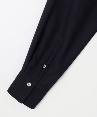 組曲 L シフォンツイルラッフル ブラウス ネイビー系