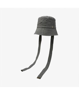 林八百吉商店 un chapeau　ひも付きチェックハット ネイビー