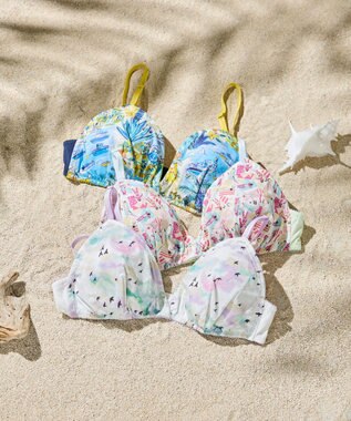 une nana cool MADE WITH LIBERTY FABRIC 【綿混】ノンワイヤーブラ BU