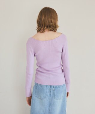 GRACE CONTINENTAL 綿カシミヤインナートップ ラベンダー