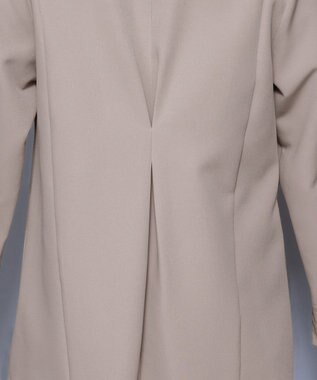 Tiaclasse 【ダブルストレッチ・洗える】カラーレスロングジャケット グレージュ