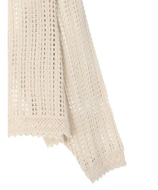 Green Parks インド綿　レース編みカーディガン Natural