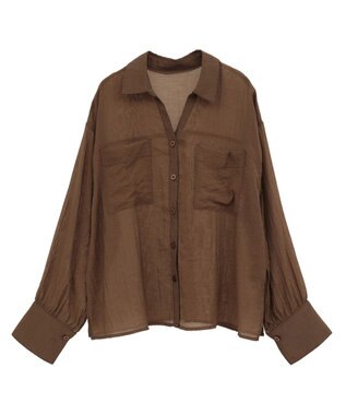 CRAFT STANDARD BOUTIQUE シアーシャツ Brown