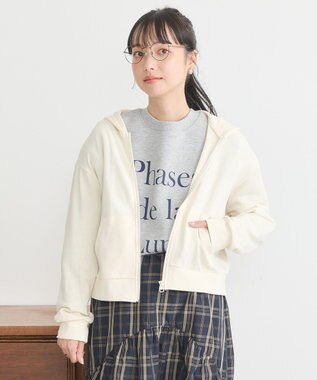 earth music&ecology パーカー付きミリタリーブルゾン Beige