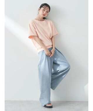 earth music&ecology デザインネックウラケプルオーバー Pink Orange