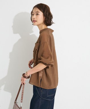 CRAFT STANDARD BOUTIQUE シアーシャツ Brown