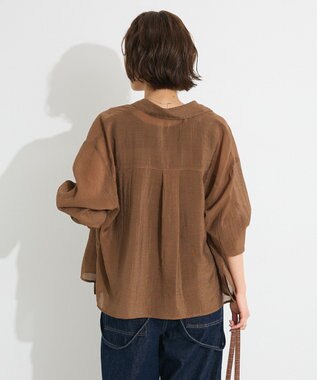 CRAFT STANDARD BOUTIQUE シアーシャツ Brown