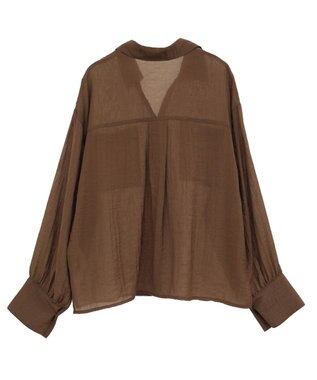 CRAFT STANDARD BOUTIQUE シアーシャツ Brown