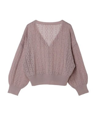 earth music&ecology キラキラボタンハートカーディガン Pink