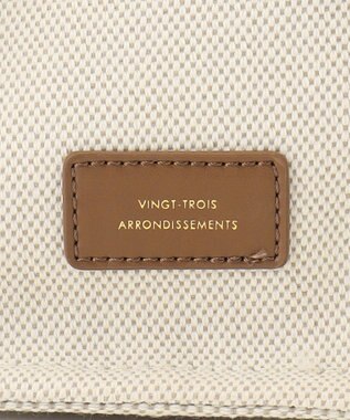 23区 【先行予約】ストライプキャンバス トートバッグ ベージュコンビ