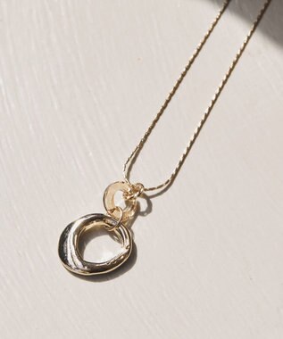 ANY SIS 【美人百花7月号掲載】トリプルリング ネックレス ライトゴールド