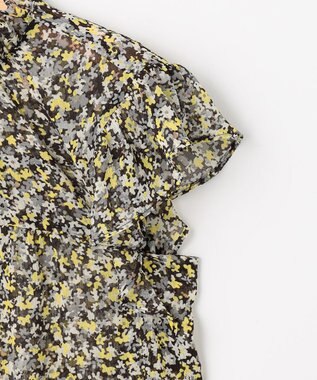 組曲 【先行予約】インプレッションフラワープリント フリルブラウス イエローフラワー系