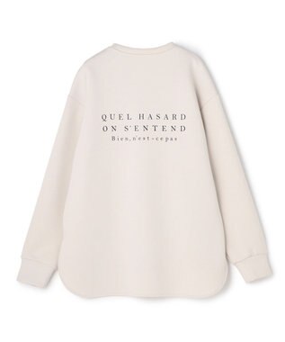 UNFILO BEAUTY FORM JERSEY 刺繍ロゴ プルオーバー グレージュ