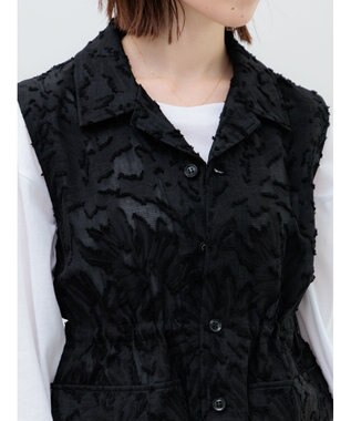 Te chichi カットジャガードジレ ブラック