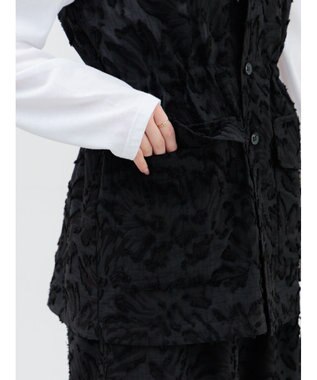 Te chichi カットジャガードジレ ブラック