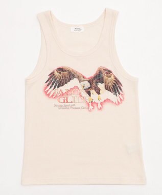 WEGO グラフィックリブタンクトップ オフホワイト