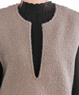 Tiaclasse ボアジャンパースカート ワンピース モカ