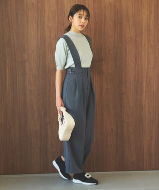 Feroux 【ONWARD CROSSET MAG掲載・2WAY】サイドストラップ パンツ ネイビー系