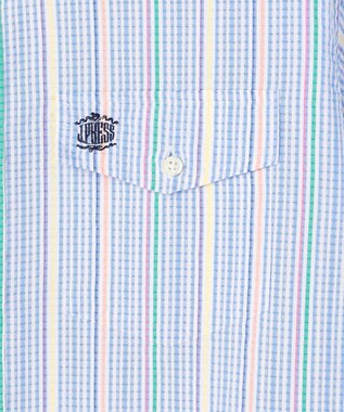 J.PRESS MEN 【Aero Weave】クールマックスサッカー ストライプ シャツ / B.D. サックスブルー系7