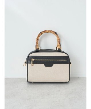 earth music&ecology バンブーテイストハンドルバッグ