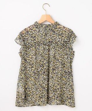 組曲 【先行予約】インプレッションフラワープリント フリルブラウス イエローフラワー系