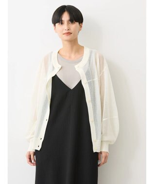 AMERICAN HOLIC 接触冷感２ＷＡＹシアーニットカーディガン Off White