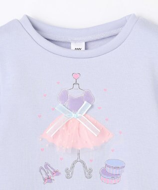 ANY KIDS ドレスモチーフ 裏シャギー トレーナー サックスブルー