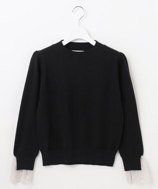 Feroux レースコンビ ニット ブラック系