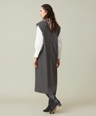 J.PRESS YORK STREET 【WOMEN】ショルダータックジャンパースカート グレー系