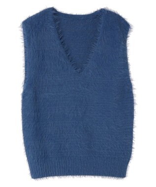 Green Parks ・Ｐｅｔｉｔ　Ｆｌｅｕｒ　シャギーニットベスト Blue