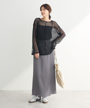 Green Parks メッシュカットプルオーバー Black