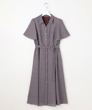 ANY SIS スムージーポリエステル ワンピース スレートストライプ