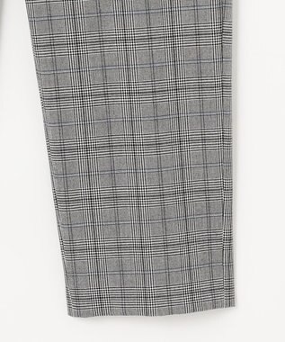 自由区 【裏起毛/撥水加工】TRギャバ グレンチェック テーパードパンツ グレー系4