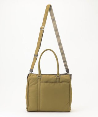 Y'SACCS 【ムック本掲載】ツイルナイロン　スクエアトート　Mサイズ スモーキーイエロー