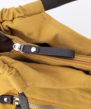 LA BAGAGERIE 【MONICA】サイドギャザー2WAYトートバッグ Mサイズ マスタード