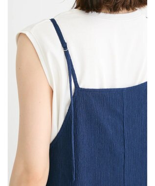Green Parks BEST PRICE 表面感カットキャミワンピース Blue